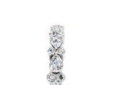 White gold Pear & Round Moissanite Wedding Band_11