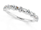 White gold Pear & Round Moissanite Wedding Band_7