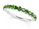 White gold Pear & Round Peridot Wedding Band_7