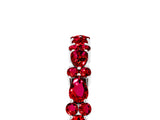 White gold Pear & Round Ruby Wedding Band_11