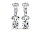 White gold Pear, Baguette and Oval Diamond Monaco Drop Earrings_12