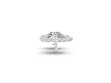 White gold Pear Blue Sapphire Halo Stud Earrings with Round Diamond Cluster Center_81