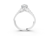 White gold Pear Brilliant Channel-Set Solitaire Ring with Four-Prong Setting_23