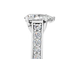 White gold Pear Brilliant Cut Diamond Engagement Ring with Pavé Band and Four-Prong Setting_87