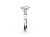 White gold Pear Brilliant Cut Diamond Five-Stone Prong Set Engagement Ring with Channel Band_23