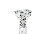 White gold Pear Brilliant Cut Diamond Five-Stone Prong Set Engagement Ring with Channel Band_26