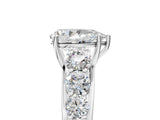 White gold Pear Brilliant Diamond Pavé Band with Six-Prong Setting_8