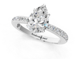 White gold Pear Brilliant Pavé Band Solitaire with Four-Prong Setting_45