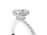 White gold Pear Brilliant Pavé Band Solitaire with Four-Prong Setting_49