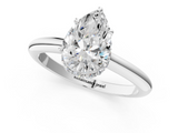 White gold Pear Brilliant Solitaire Engagement Ring with Six-Prong Setting and Classic Band_21
