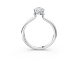 White gold Pear Brilliant Solitaire Engagement Ring with Six-Prong Setting and Classic Band_23