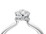 White gold Pear Brilliant Solitaire Engagement Ring with Six-Prong Setting and Classic Band_24