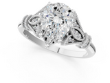 White gold Pear Brilliant Solitaire with Pave Band and Four-Prong Setting_21
