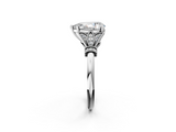 White gold Pear Brilliant Solitaire with Pave Band and Four-Prong Setting_22