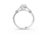 White gold Pear Brilliant Solitaire with Pave Band and Four-Prong Setting_23