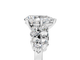 White gold Pear Cluster Diamond Engagement Ring with Pavé Band and Four-Prong Setting_81