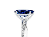 White gold Pear Cut Blue Sapphire Engagement Ring with Side Stone Accents and Four-Prong Setting_41