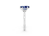 White gold Pear Cut Blue Sapphire Solitaire Engagement Ring with Classic Band and Four-Prong Setting_14