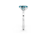 White gold Pear Cut Blue Topaz Solitaire Engagement Ring with Classic Band and Four-Prong Setting_38