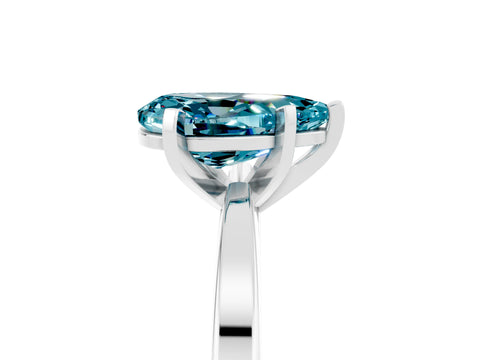 White gold Pear Cut Blue Topaz Solitaire Engagement Ring with Classic Band and Four-Prong Setting_41