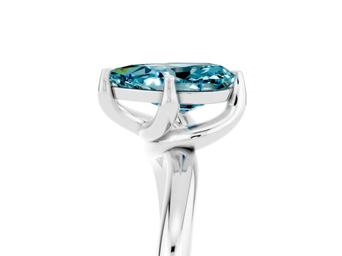 White gold Pear Cut Blue Topaz Solitaire Engagement Ring with Four-Prong Setting and Classic Band_17