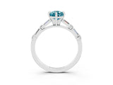 White gold Pear Cut Blue Topaz Solitaire with Side Baguettes and Channel Set Band_39