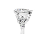 White gold Pear Cut Brilliant Diamond Solitaire Ring with Pear Side Stones and Four-Prong Setting_17