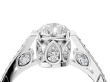 White gold Pear Cut Cathedral Pave Diamond Engagement Ring with Six-Prong Setting_36