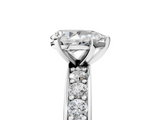 White gold Pear Cut Channel Set Diamond Engagement Ring with Four-Prong Setting_248