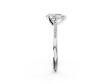 White gold Pear Cut Channel Set Solitaire Engagement Ring with Four-Prong Setting_229