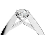 White gold Pear Cut Channel Set Solitaire Ring with Four-Prong Setting_10