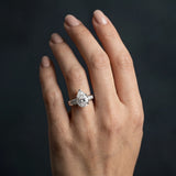 White gold Pear Cut Channel Set Solitaire Ring with Four-Prong Setting_18