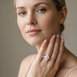 White gold Pear Cut Channel Set Solitaire Ring with Four-Prong Setting_19