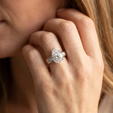 White gold Pear Cut Channel Set Solitaire Ring with Four-Prong Setting_20