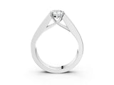 White gold Pear Cut Channel Set Solitaire Ring with Four-Prong Setting_9
