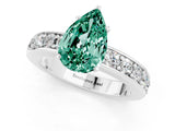 White gold Pear Cut Cut Channel Set Diamond Engagement Ring with Four-Prong Setting_1