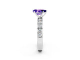 White gold Pear Cut Cut Channel Set Diamond Engagement Ring with Four-Prong Setting_2
