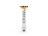 White gold Pear Cut Cut Channel Set Diamond Engagement Ring with Four-Prong Setting_2