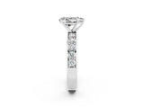 White gold Pear Cut Cut Channel Set Diamond Engagement Ring with Four-Prong Setting_2