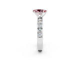 White gold Pear Cut Cut Channel Set Diamond Engagement Ring with Four-Prong Setting_2