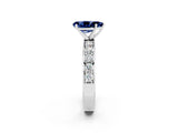 White gold Pear Cut Cut Channel Set Diamond Engagement Ring with Four-Prong Setting_2