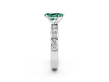 White gold Pear Cut Cut Channel Set Diamond Engagement Ring with Four-Prong Setting_2