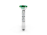 White gold Pear Cut Cut Channel Set Diamond Engagement Ring with Four-Prong Setting_2