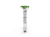 White gold Pear Cut Cut Channel Set Diamond Engagement Ring with Four-Prong Setting_2