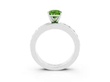 White gold Pear Cut Cut Channel Set Diamond Engagement Ring with Four-Prong Setting_3