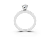 White gold Pear Cut Cut Channel Set Diamond Engagement Ring with Four-Prong Setting_3