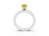 White gold Pear Cut Cut Channel Set Diamond Engagement Ring with Four-Prong Setting_3