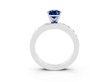 White gold Pear Cut Cut Channel Set Diamond Engagement Ring with Four-Prong Setting_3