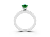 White gold Pear Cut Cut Channel Set Diamond Engagement Ring with Four-Prong Setting_3
