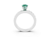White gold Pear Cut Cut Channel Set Diamond Engagement Ring with Four-Prong Setting_3